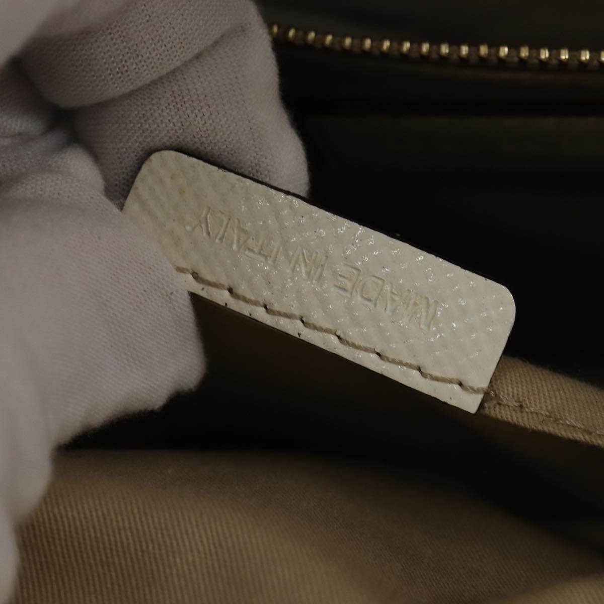 BURBERRY Nova Check Tote Bag PVC Leather 2way Beige Gold Auth 147477