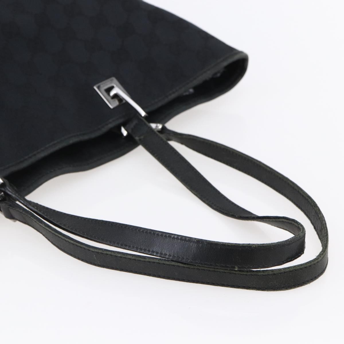 GUCCI GG Canvas Tote Bag Black Silver 31243 Auth 147481