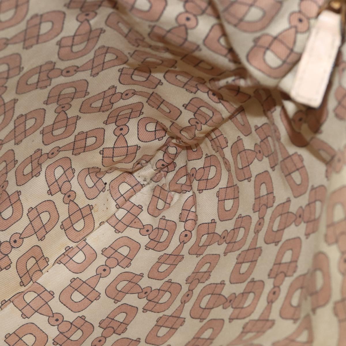 GUCCI GG Canvas Guccissima Abbey Bag Leather Beige Gold 131326 Auth 147484