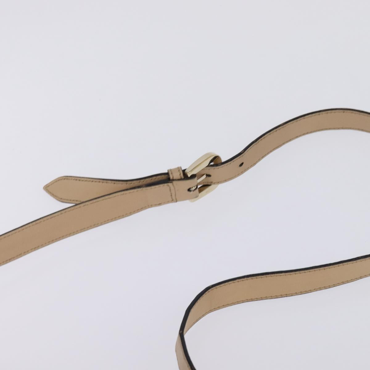 GUCCI GG Canvas Guccissima Abbey Bag Leather Beige Gold 131326 Auth 147484