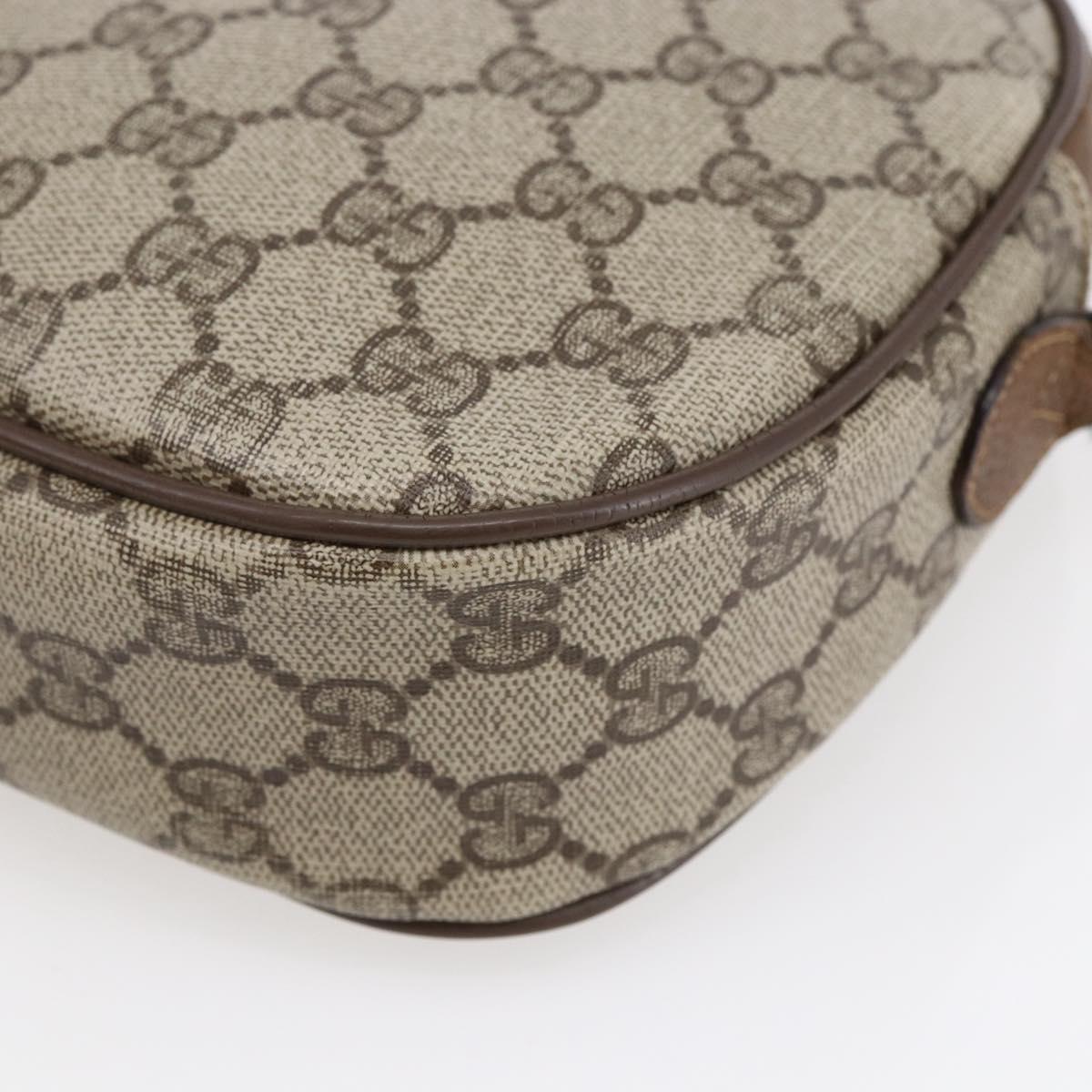 GUCCI GG Supreme Web Sherry Line Clutch Bag PVC Beige Gold 89 01 034 Auth 147495