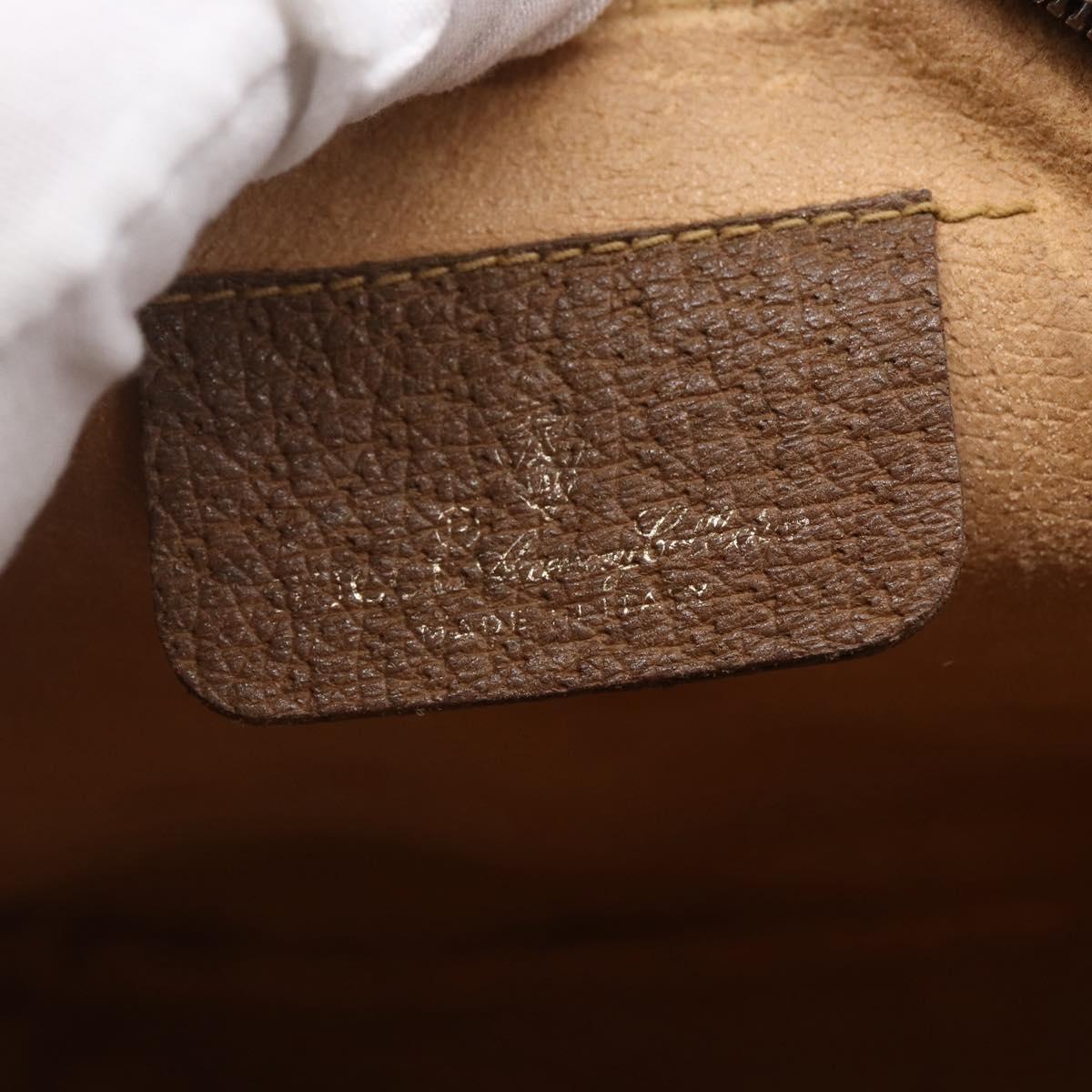 GUCCI GG Supreme Web Sherry Line Clutch Bag PVC Beige Gold 89 01 034 Auth 147495