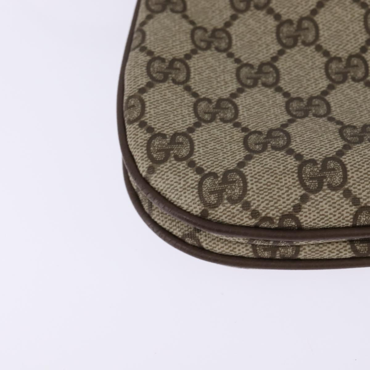 GUCCI GG Supreme Web Sherry Line Shoulder Bag PVC Beige 10 02 051 Auth 147497