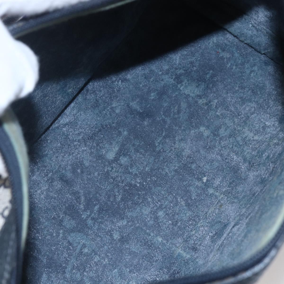 GUCCI GG Supreme Sherry Line Boston Bag PVC Navy Gold 40 3841 Auth 147499