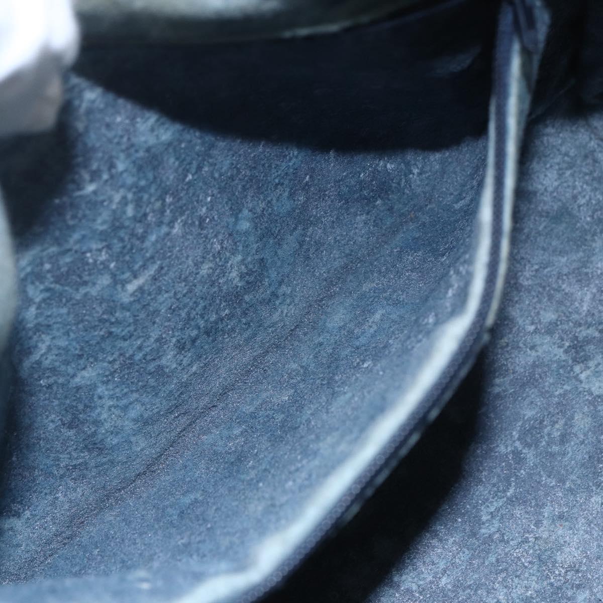 GUCCI GG Supreme Sherry Line Boston Bag PVC Navy Gold 40 3841 Auth 147499