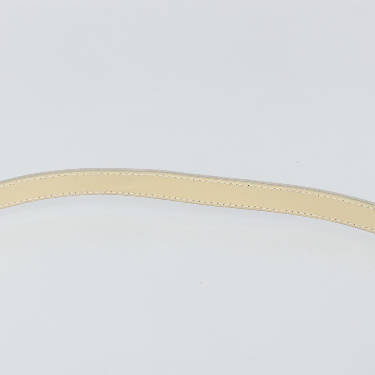 GUCCI Bamboo Hand Bag Enamel 2way Outlet White Gold 000 270 0323 Auth 147500