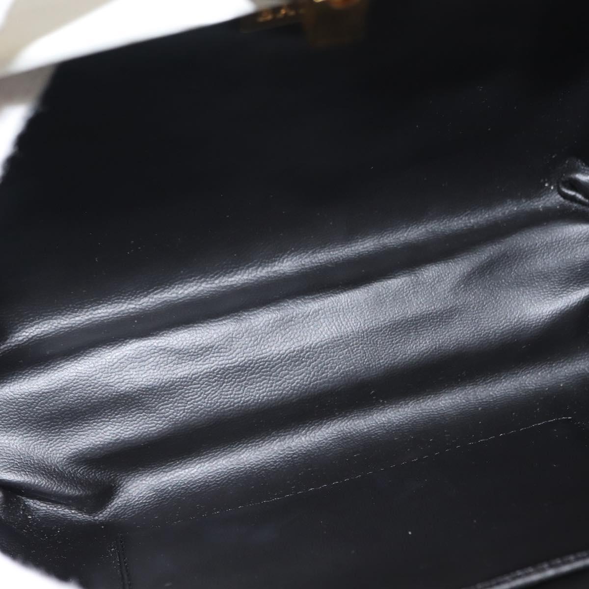 BALLY Hand Bag Leather 2way White Gold Auth 147505