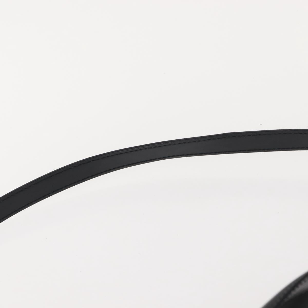 Salvatore Ferragamo Gancini Hand Bag Leather 2way Black Silver Auth 147509