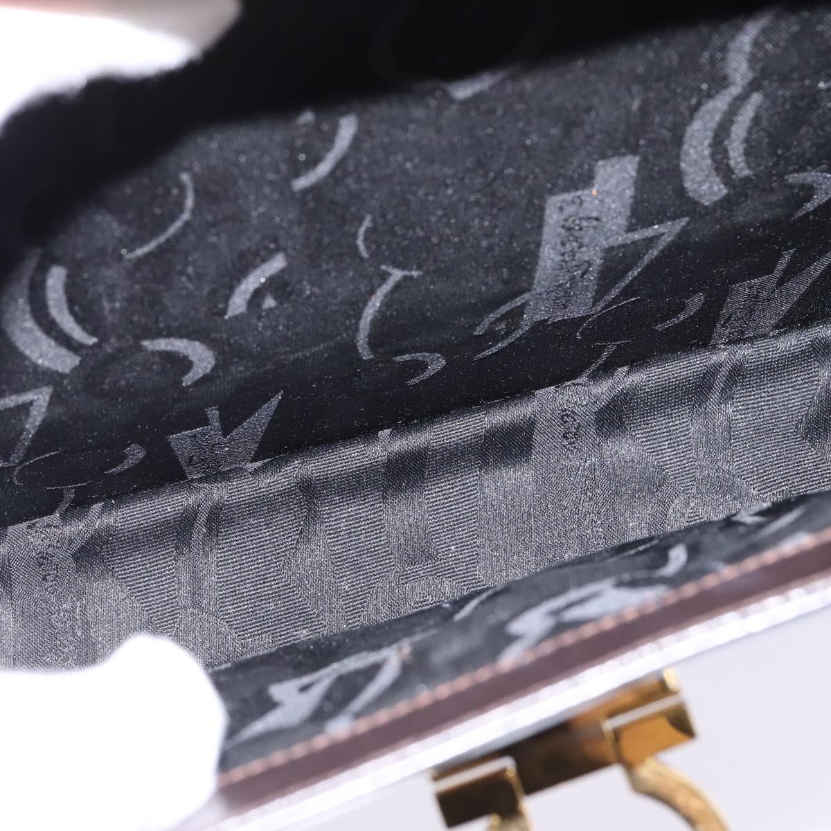 Salvatore Ferragamo Gancini Hand Bag Leather 2way Brown Gold Auth 147511