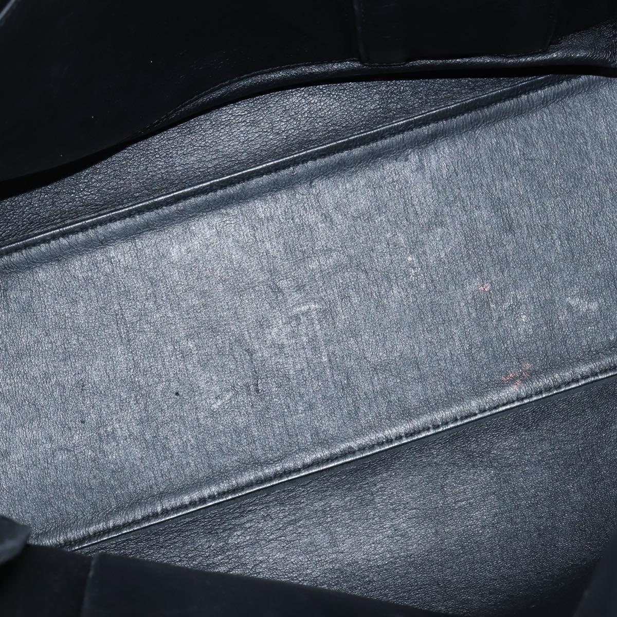 Salvatore Ferragamo Gancini Sophia Hand Bag Leather 2way Black Gold Auth 147516