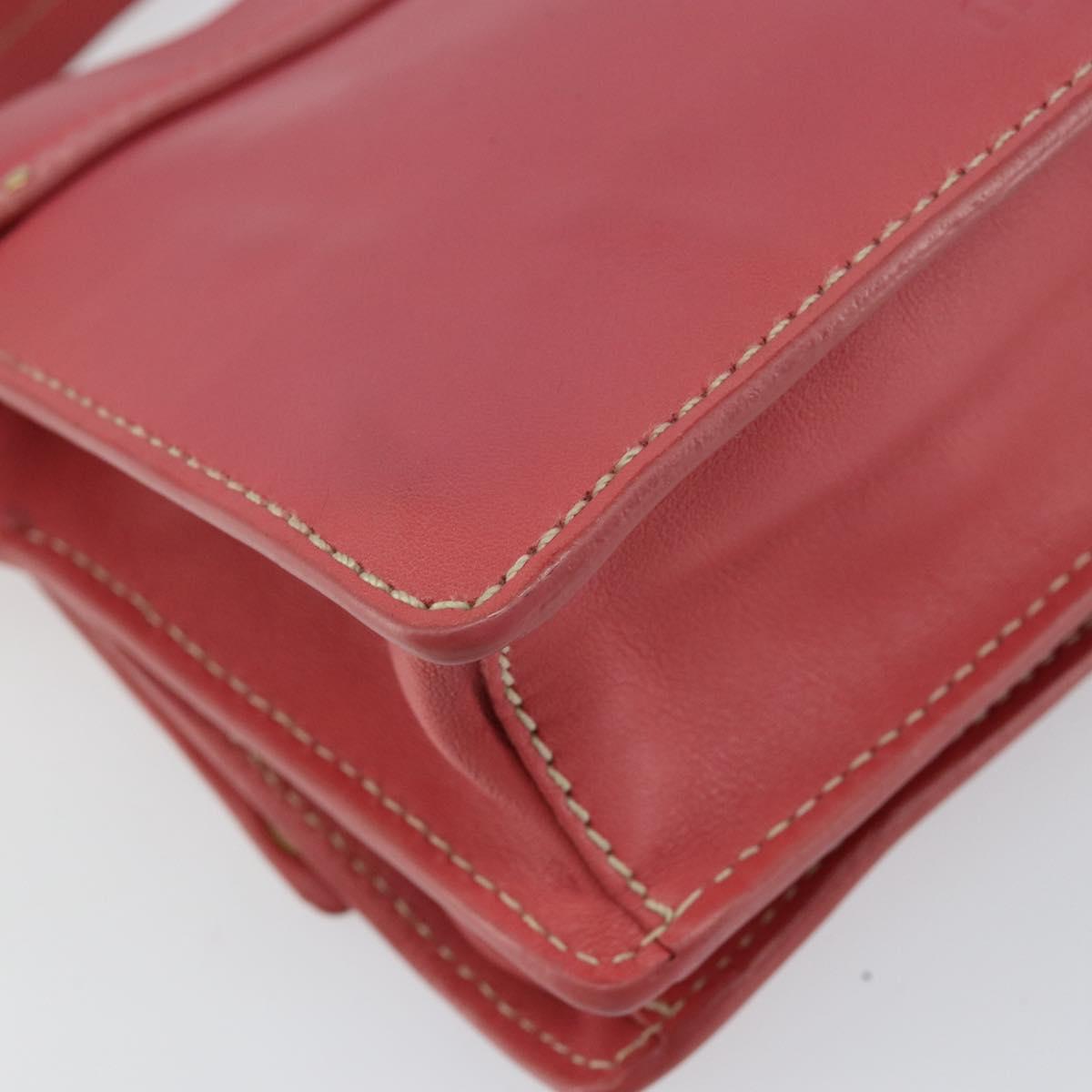 Miu Miu Shoulder Bag Leather Pink Gold Auth 147535