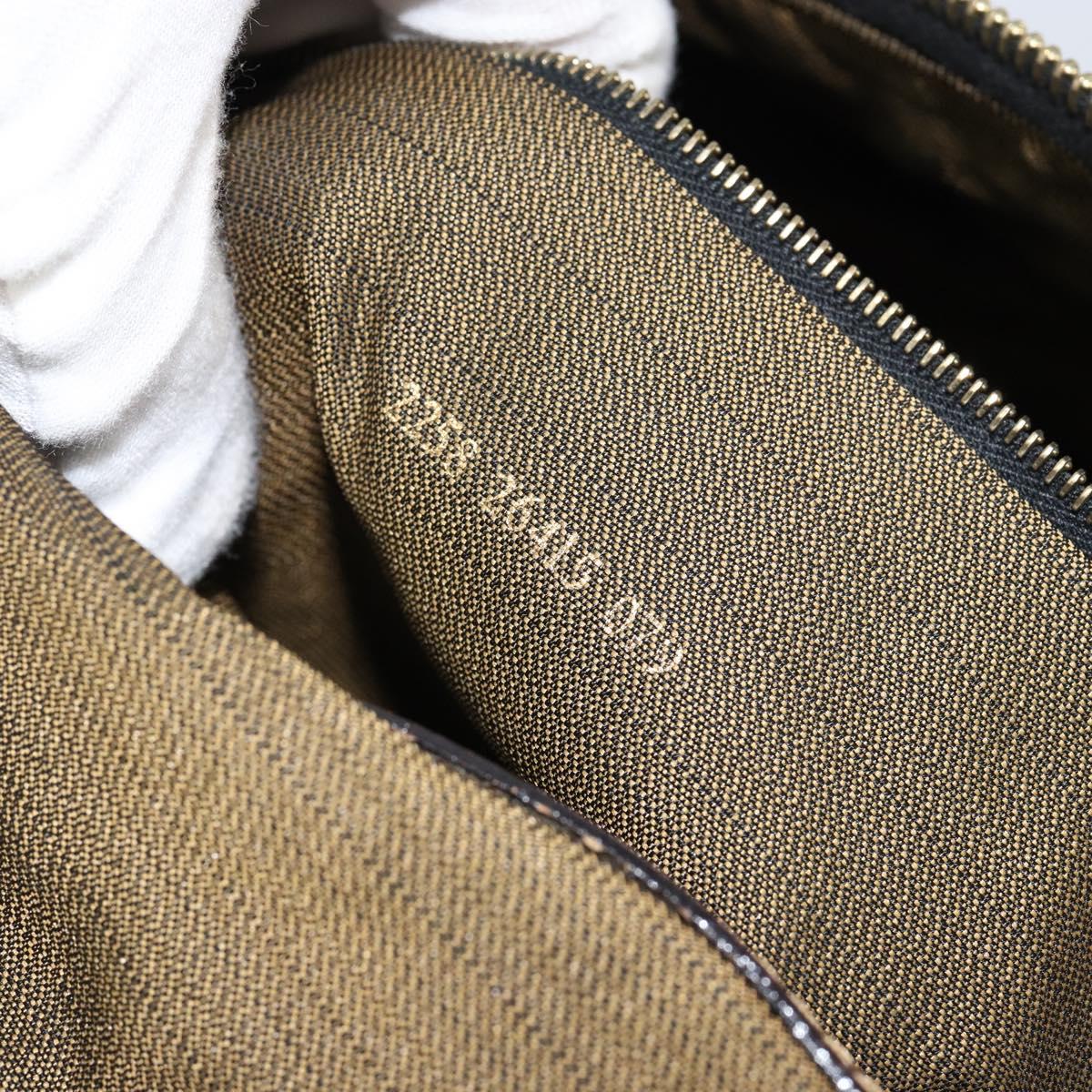 FENDI Zucca Canvas Tote Bag Black Brown Auth 147544