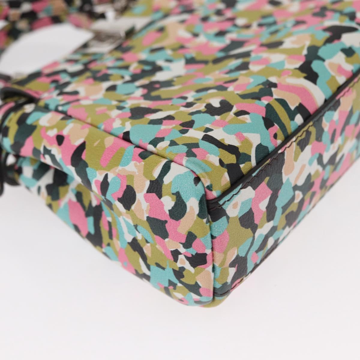 FENDI Micro Peek A Boo Hand Bag Leather Multicolor Auth 147549