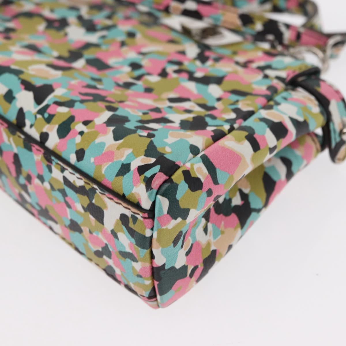 FENDI Micro Peek A Boo Hand Bag Leather Multicolor Auth 147549