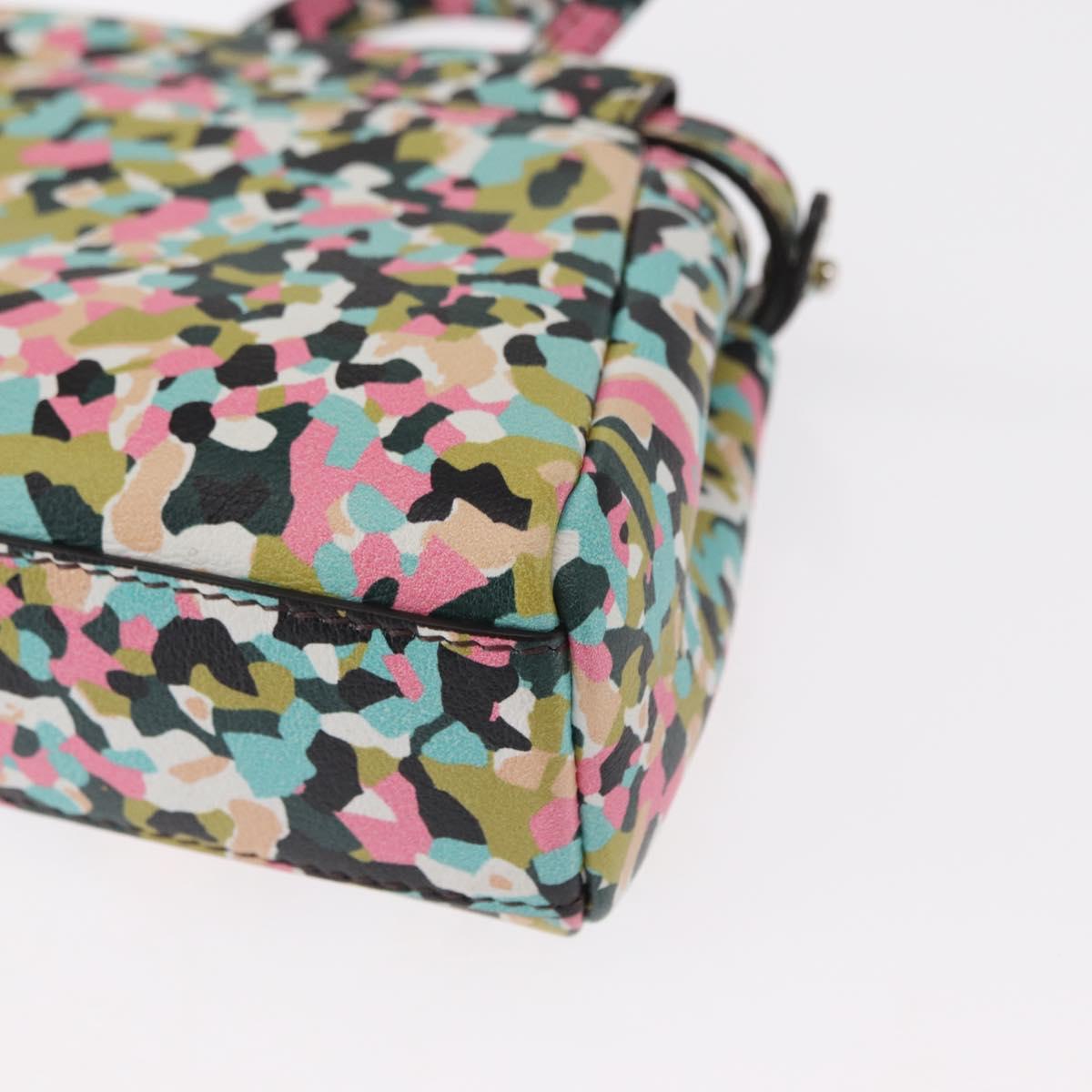 FENDI Micro Peek A Boo Hand Bag Leather Multicolor Auth 147549