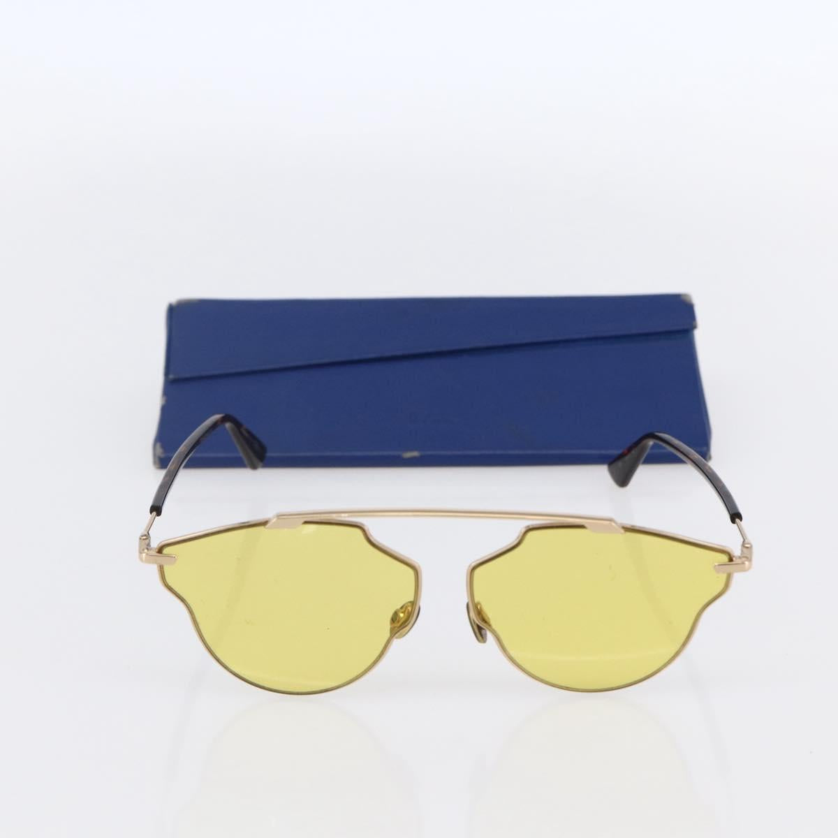 Christian Dior Sunglasses plastic Yellow Auth 147561
