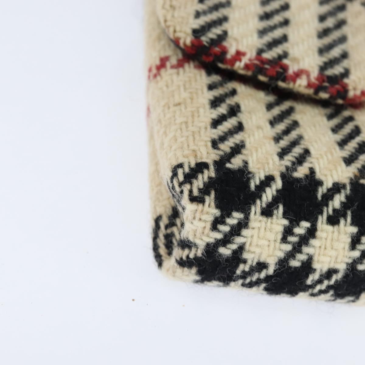 BURBERRY Nova Check Shoulder Pouch Canvas Beige Auth 147566