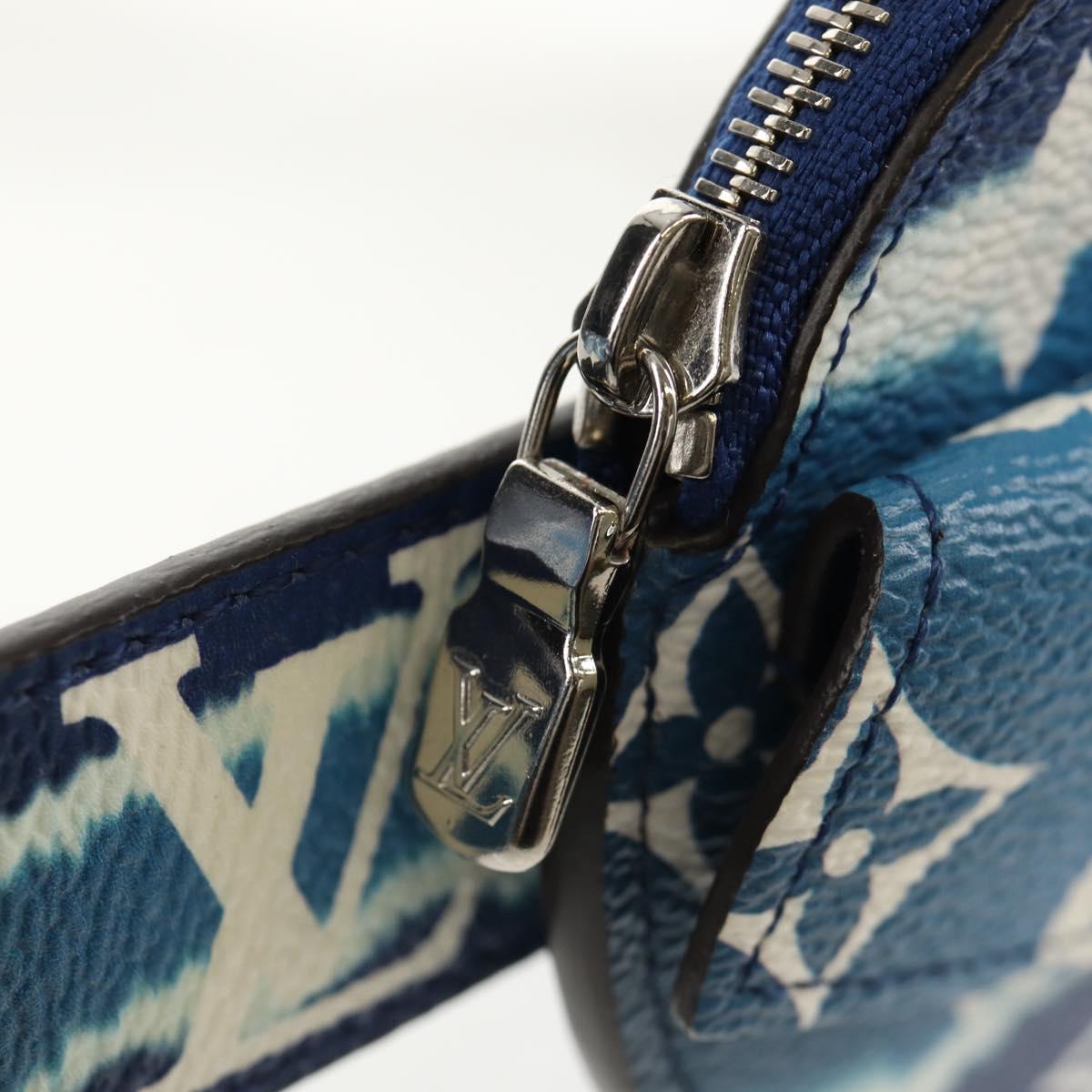 LOUIS VUITTON Monogram Escal Ceinture Belt 37.6"" Blue M0253W LV Auth 147571M