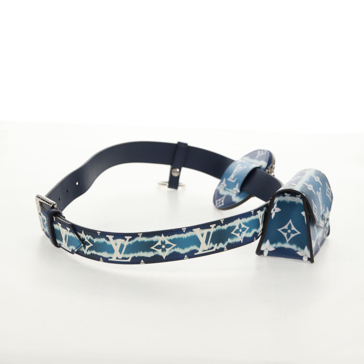 LOUIS VUITTON Monogram Escal Ceinture Belt 37.6"" Blue M0253W LV Auth 147571SM