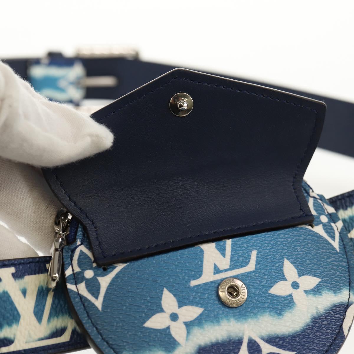 LOUIS VUITTON Monogram Escal Ceinture Belt 37.6"" Blue M0253W LV Auth 147571M