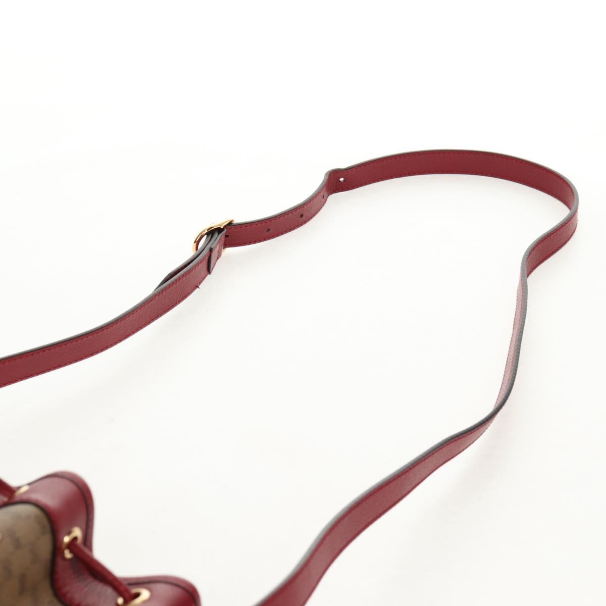 GUCCI Micro GG Supreme Doraemon Collaboration Bag PVC Beige 655597 Auth 147572M