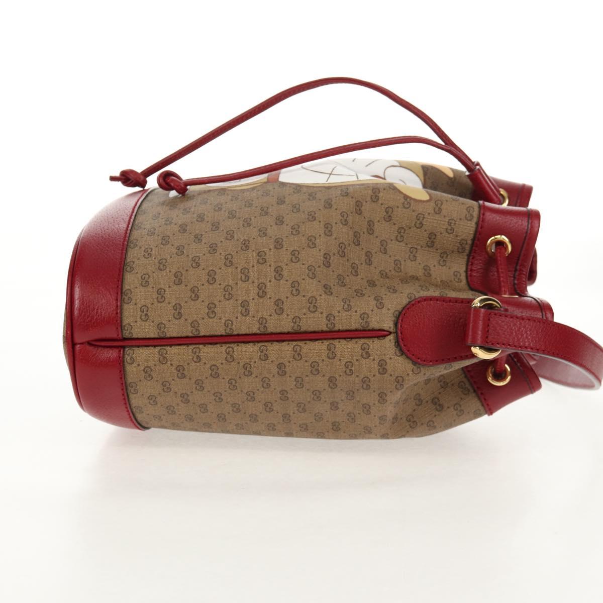 GUCCI Micro GG Supreme Doraemon Collaboration Bag PVC Beige 655597 Auth 147572SM