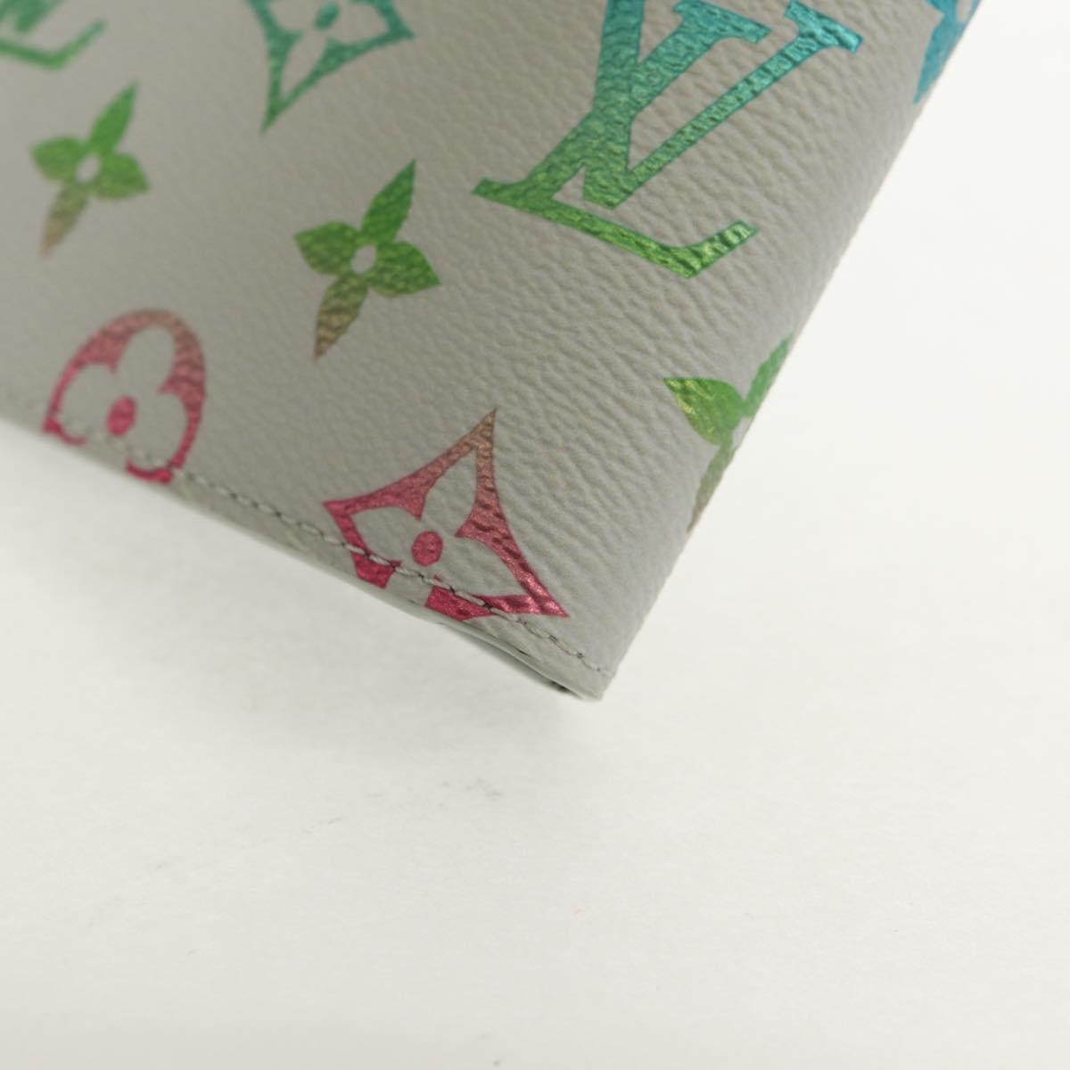 LOUIS VUITTON Multicolor Portefeuille Slender Wallet Gray M14354 LV Auth 147576M