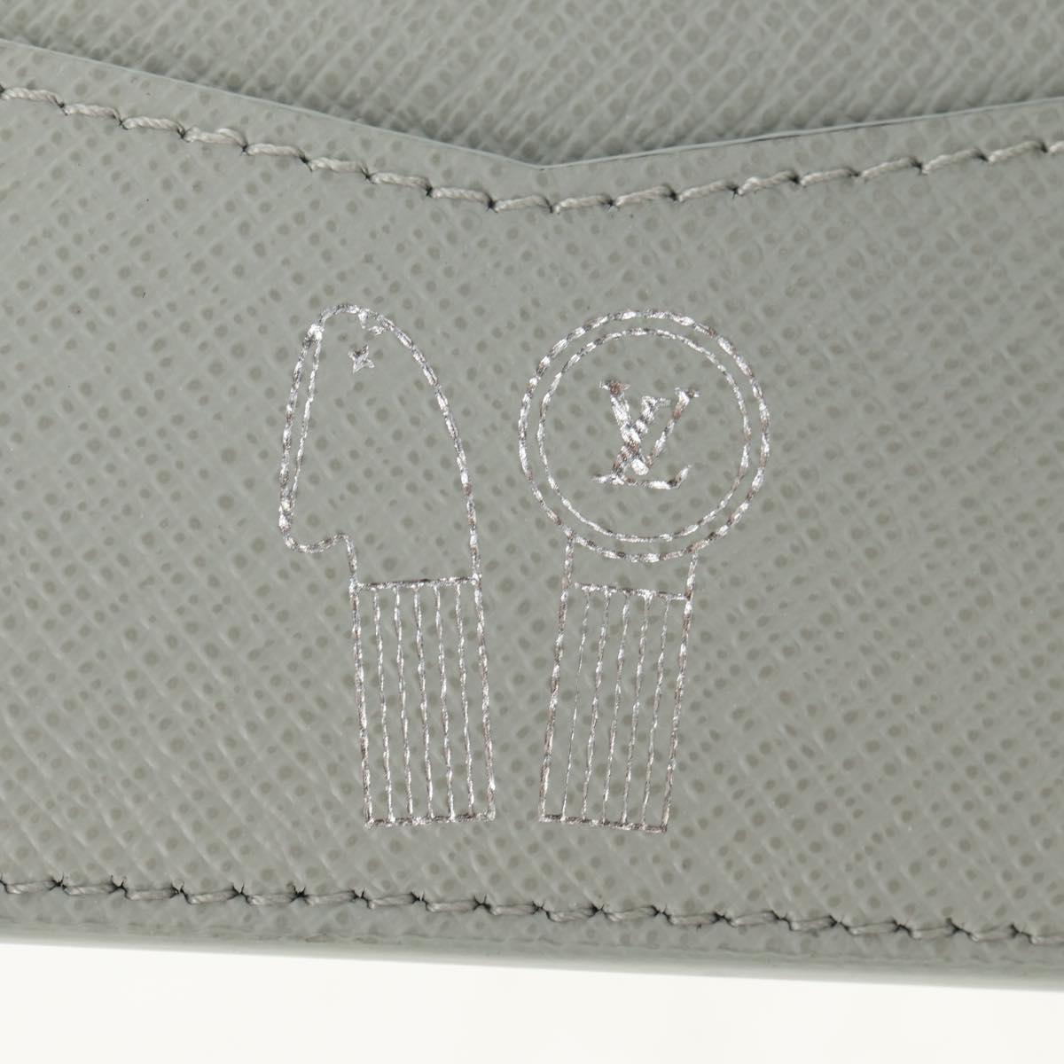 LOUIS VUITTON Multicolor Portefeuille Slender Wallet Gray M14354 LV Auth 147576M