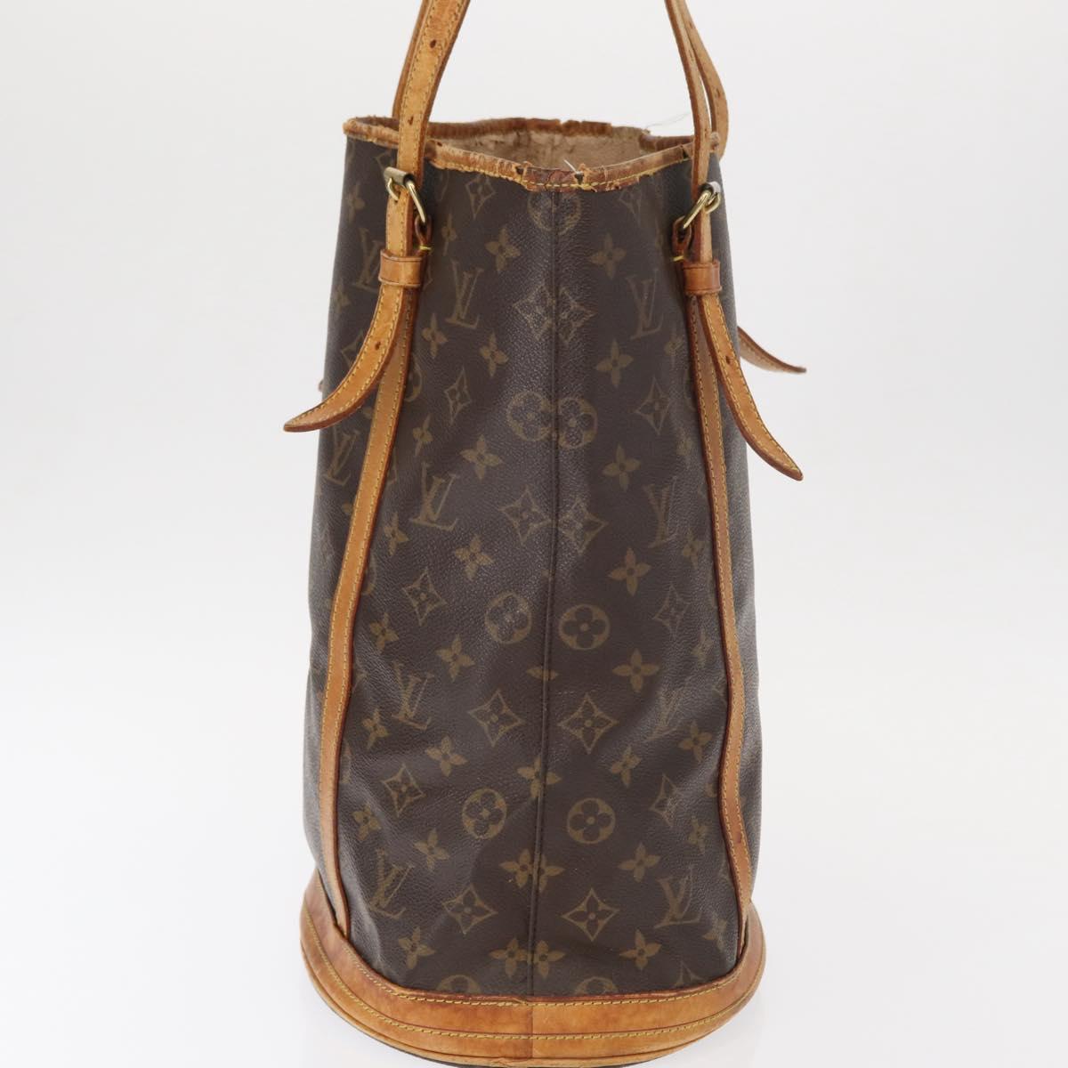 LOUIS VUITTON Monogram Bucket GM Shoulder Bag M42236 LV Auth 147581