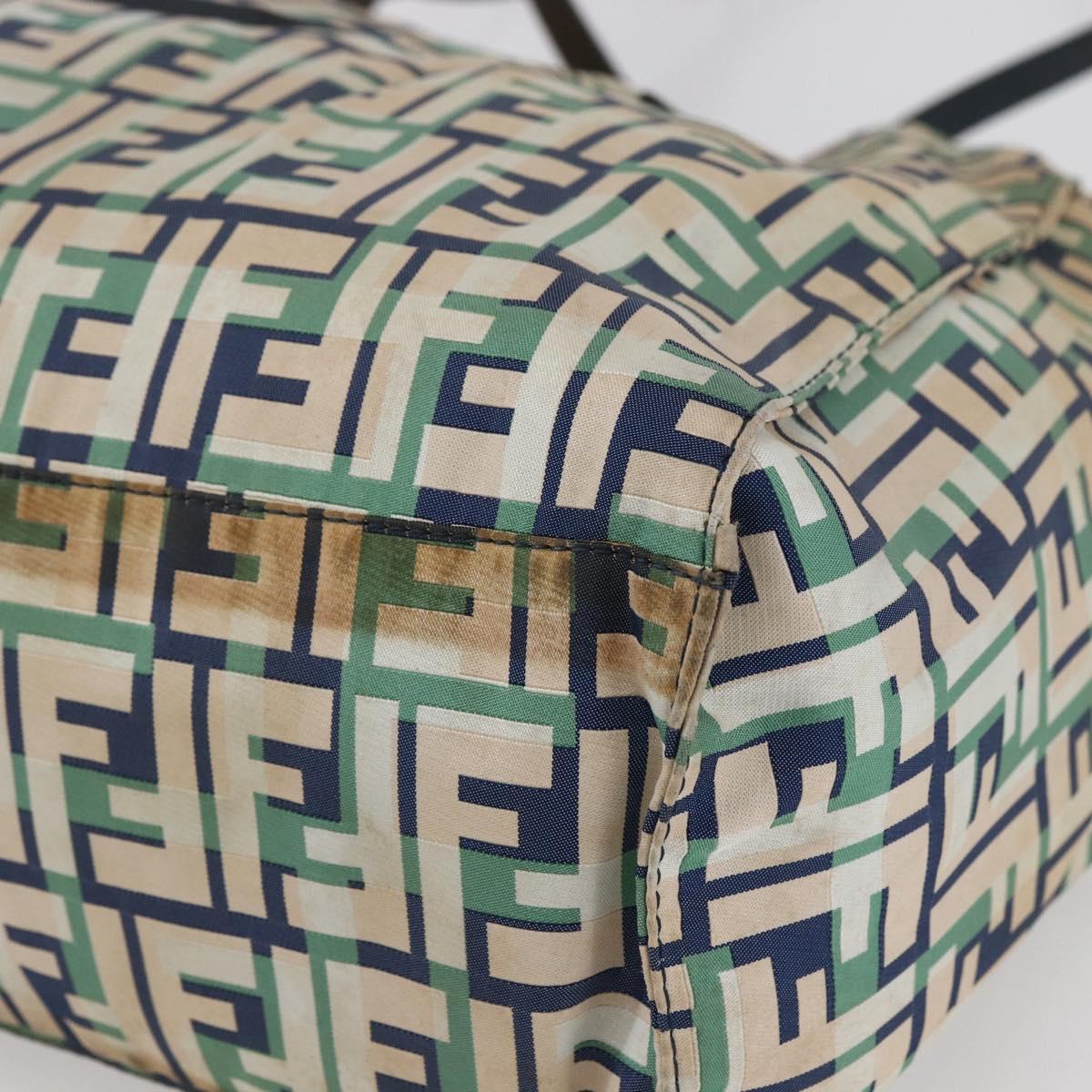 FENDI Zucca Canvas Tote Bag Navy Auth 147615