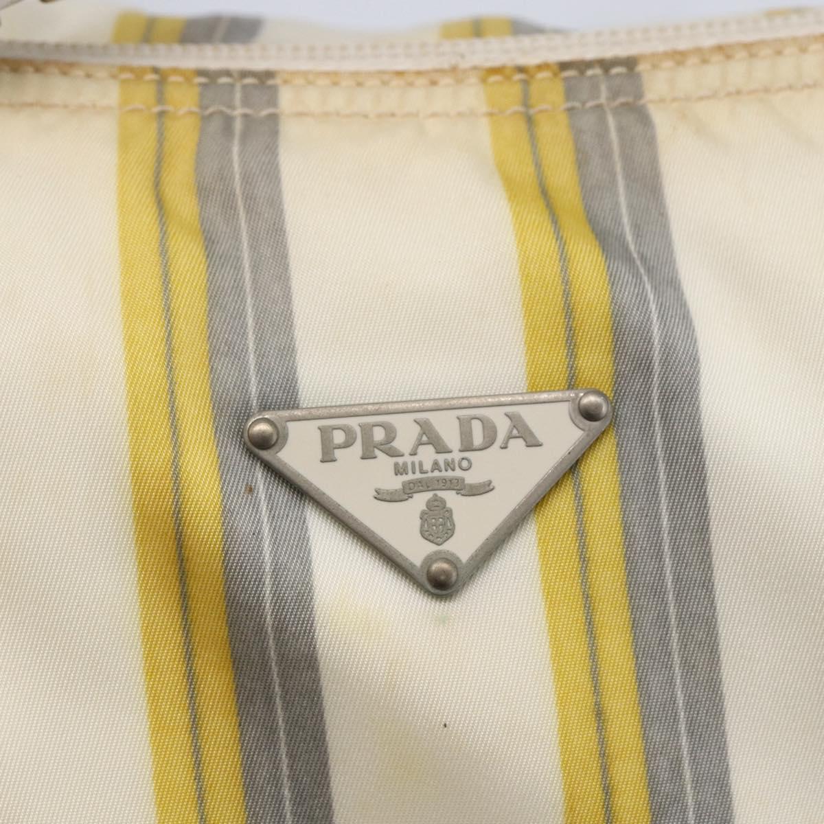 PRADA Shoulder Bag Nylon Ivory Auth 147624
