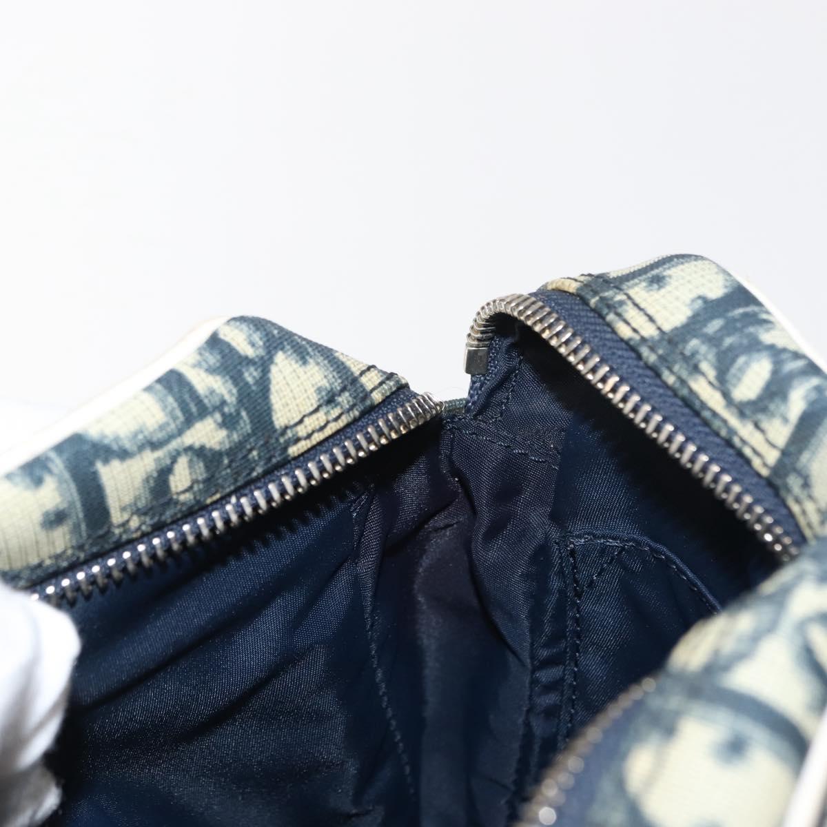 Christian Dior Trotter Canvas Shoulder Bag Navy Auth 147633