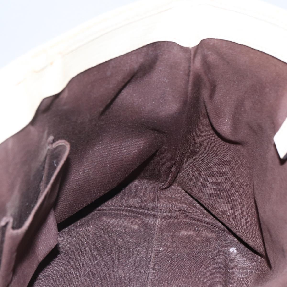 GUCCI GG Supreme Tote Bag PVC Beige Silver 114595 Auth 147642