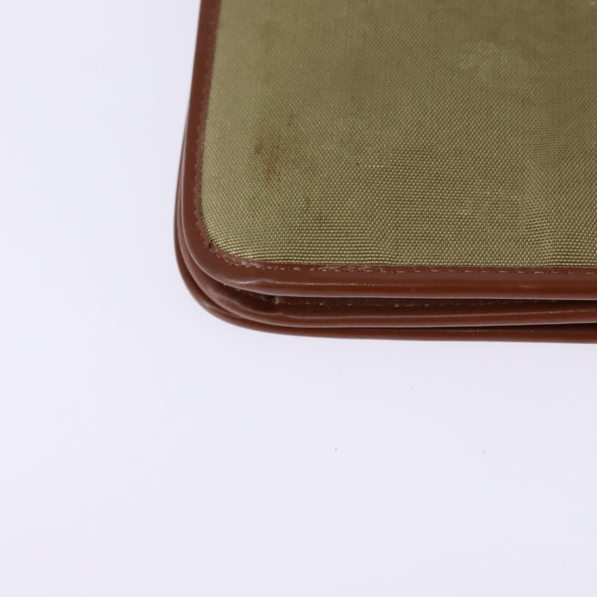 Christian Dior Shoulder Bag Nylon Beige Gold Auth 147658