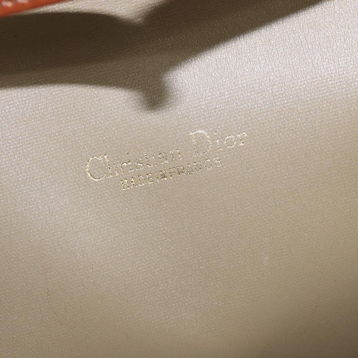 Christian Dior Shoulder Bag Nylon Beige Gold Auth 147658