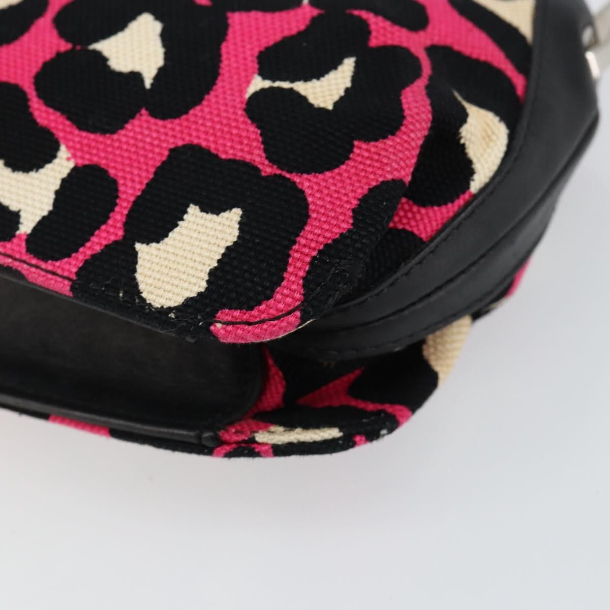 BOTTEGA VENETA Shoulder Bag Canvas Outlet Silver Pink Auth 147659