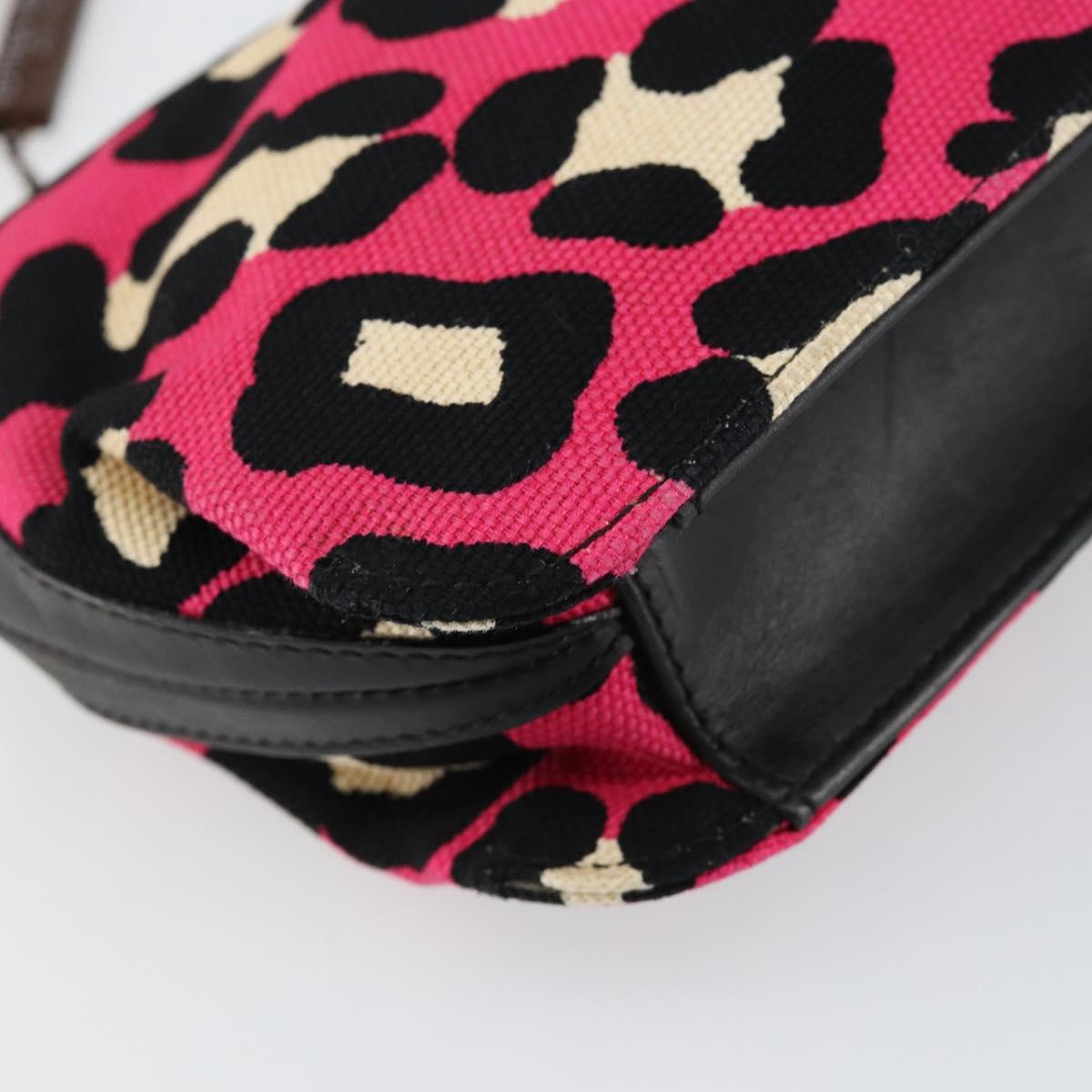 BOTTEGA VENETA Shoulder Bag Canvas Outlet Silver Pink Auth 147659