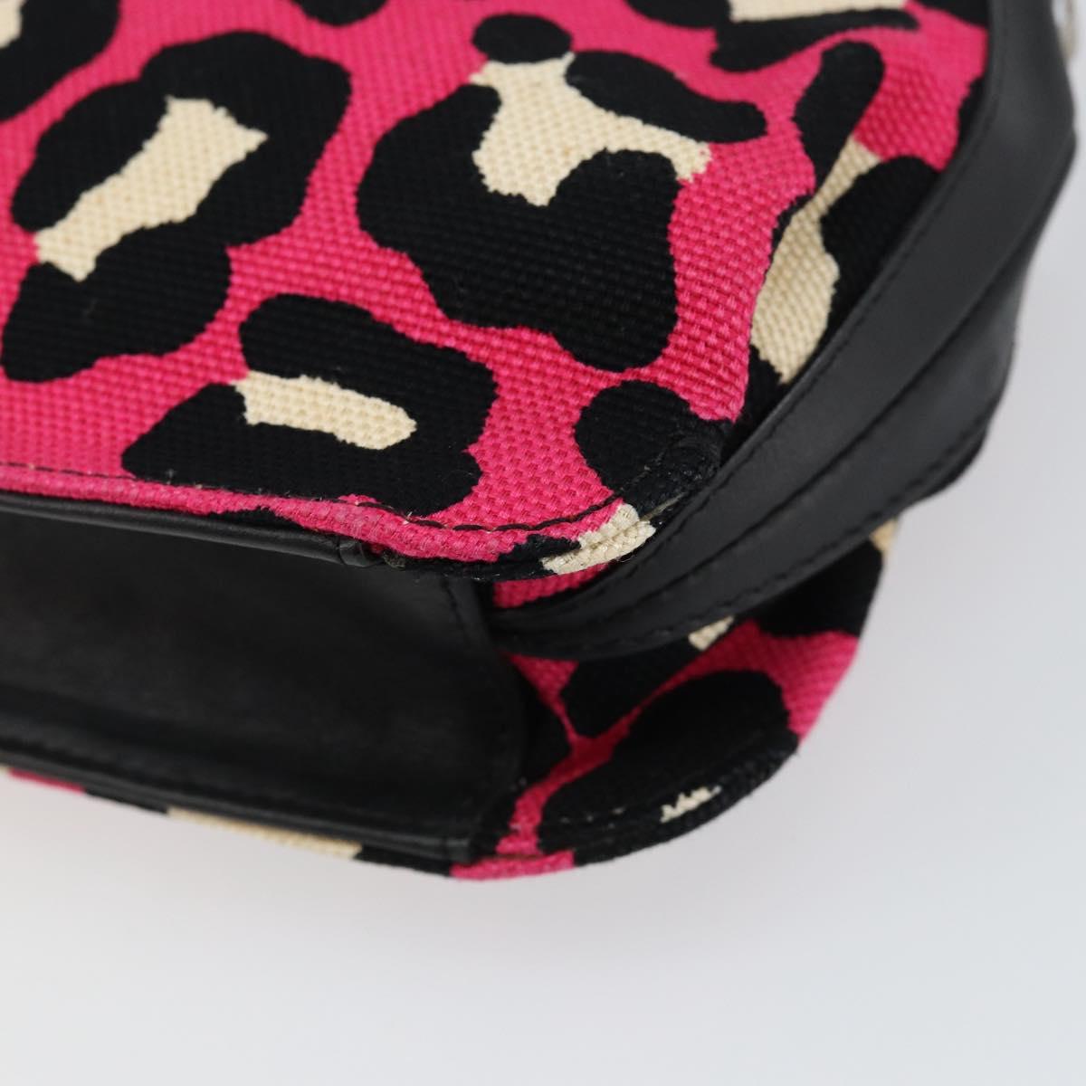 BOTTEGA VENETA Shoulder Bag Canvas Outlet Silver Pink Auth 147659