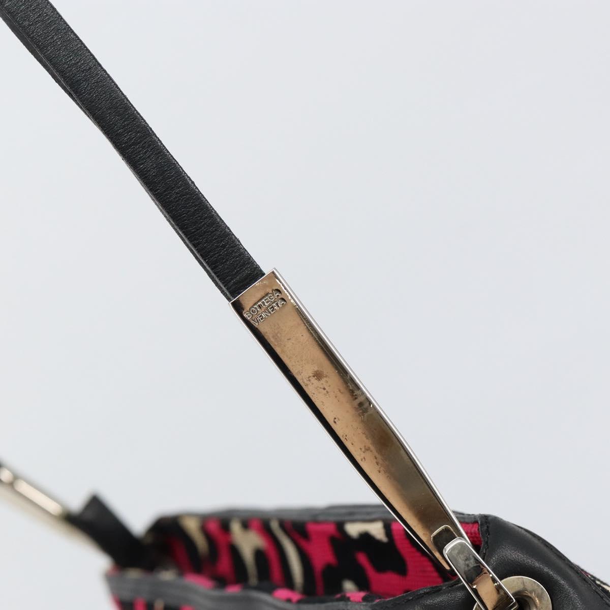 BOTTEGA VENETA Shoulder Bag Canvas Outlet Silver Pink Auth 147659