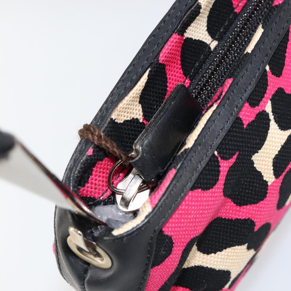 BOTTEGA VENETA Shoulder Bag Canvas Outlet Silver Pink Auth 147659