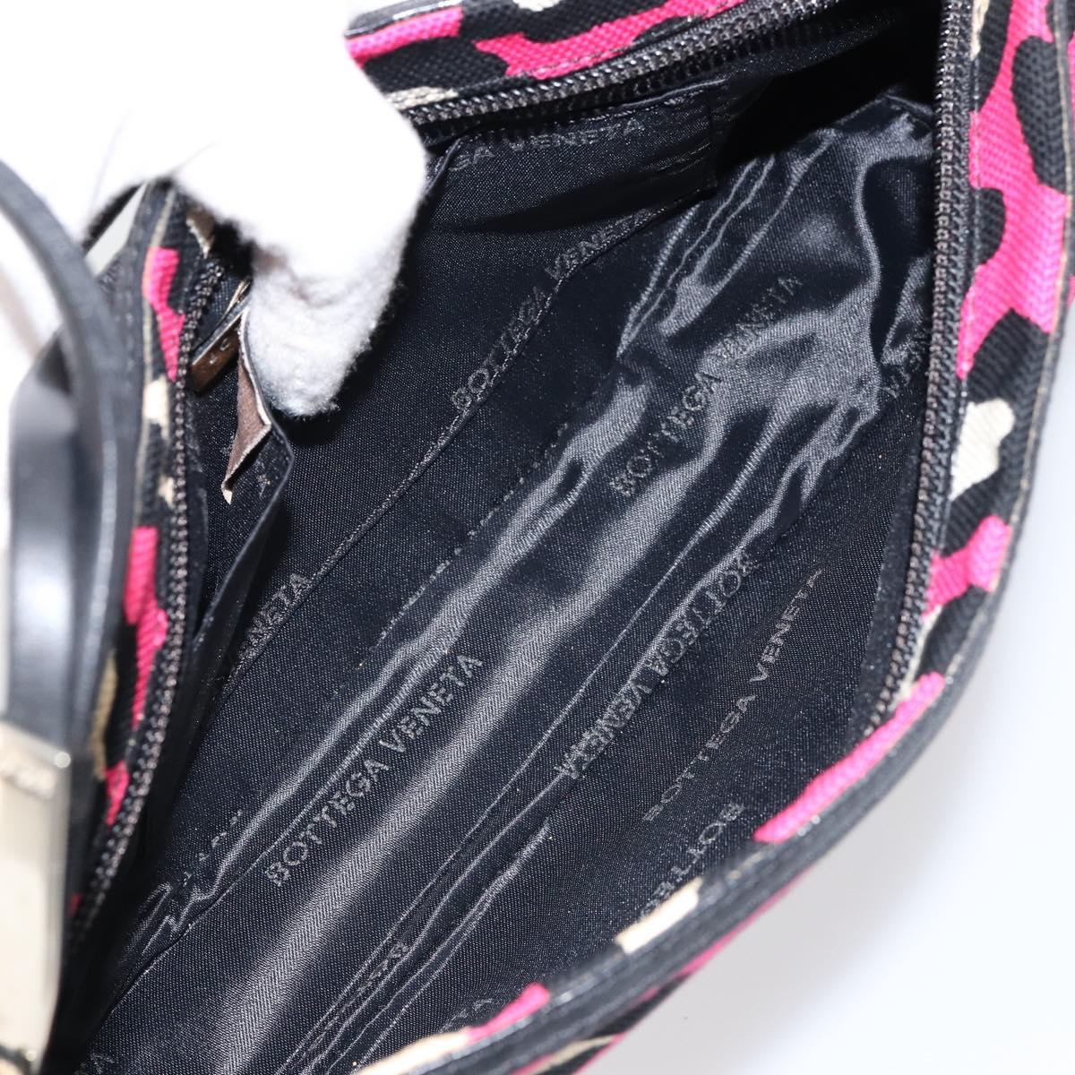 BOTTEGA VENETA Shoulder Bag Canvas Outlet Silver Pink Auth 147659