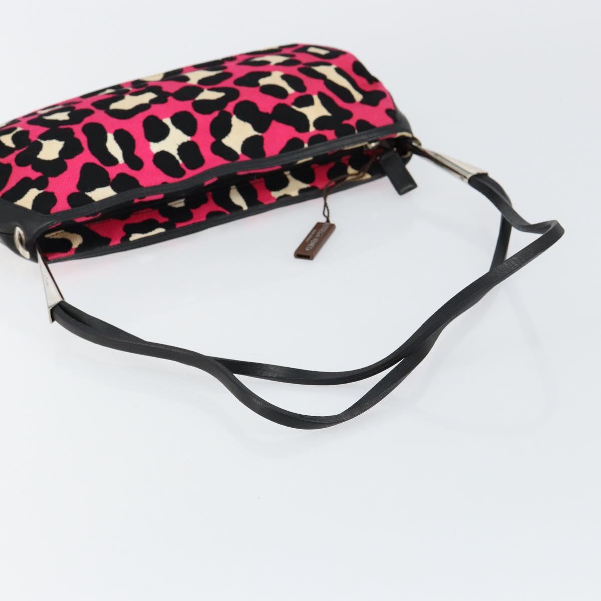 BOTTEGA VENETA Shoulder Bag Canvas Outlet Silver Pink Auth 147659