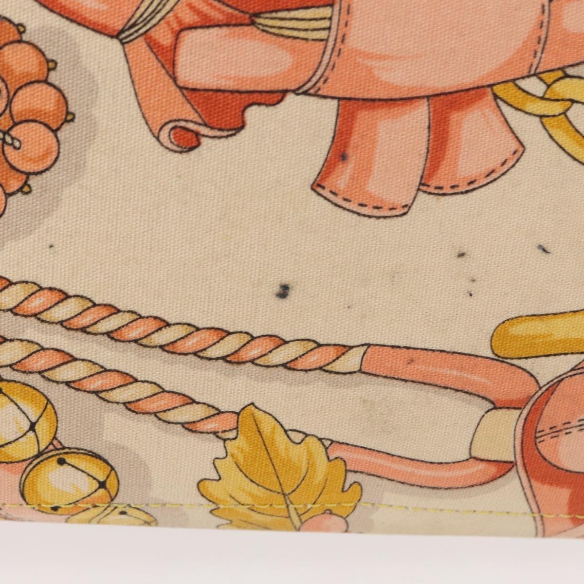 LOEWE Shoulder Bag Canvas Beige Gold Auth 147668