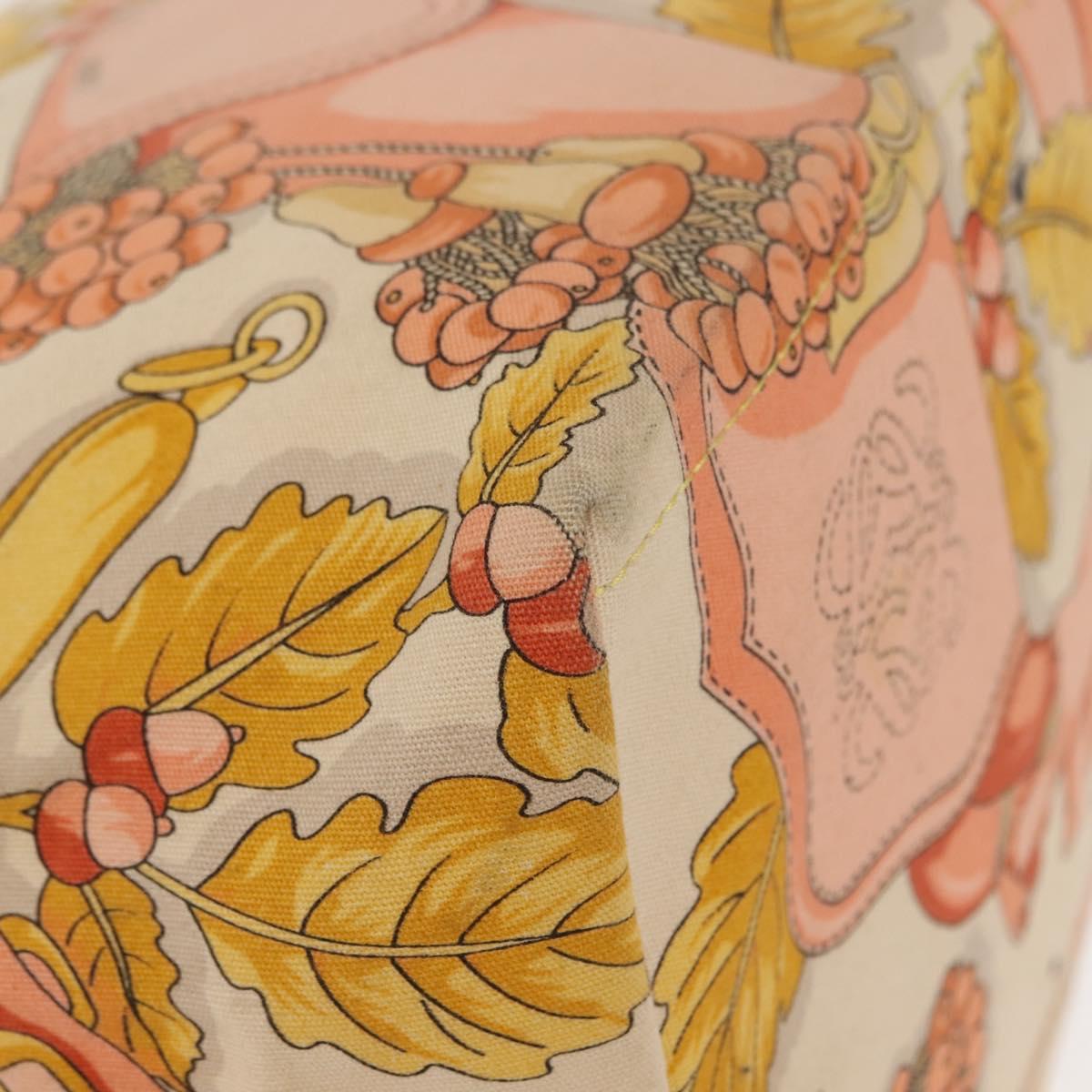 LOEWE Shoulder Bag Canvas Beige Gold Auth 147668