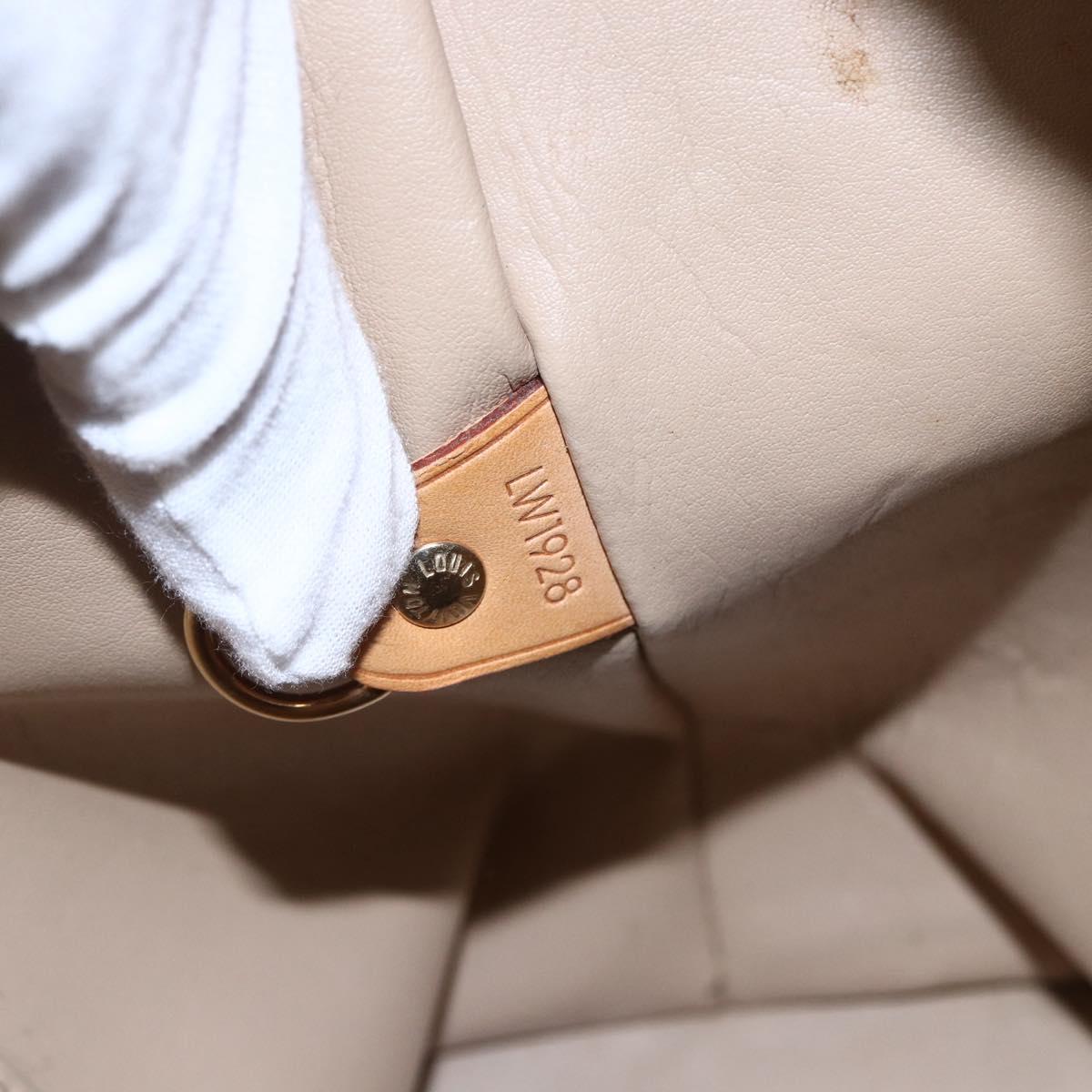 LOUIS VUITTON Monogram Vernis Houston Hand Bag Beige M91004 LV Auth 147674