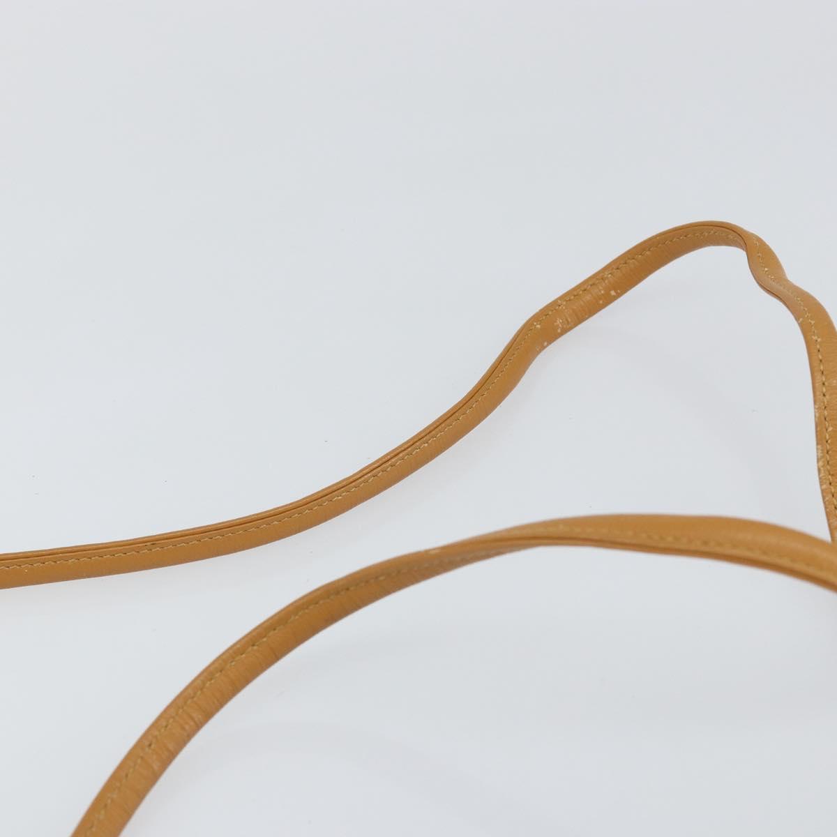 SAINT LAURENT Shoulder Bag PVC Black Gold Auth 147681