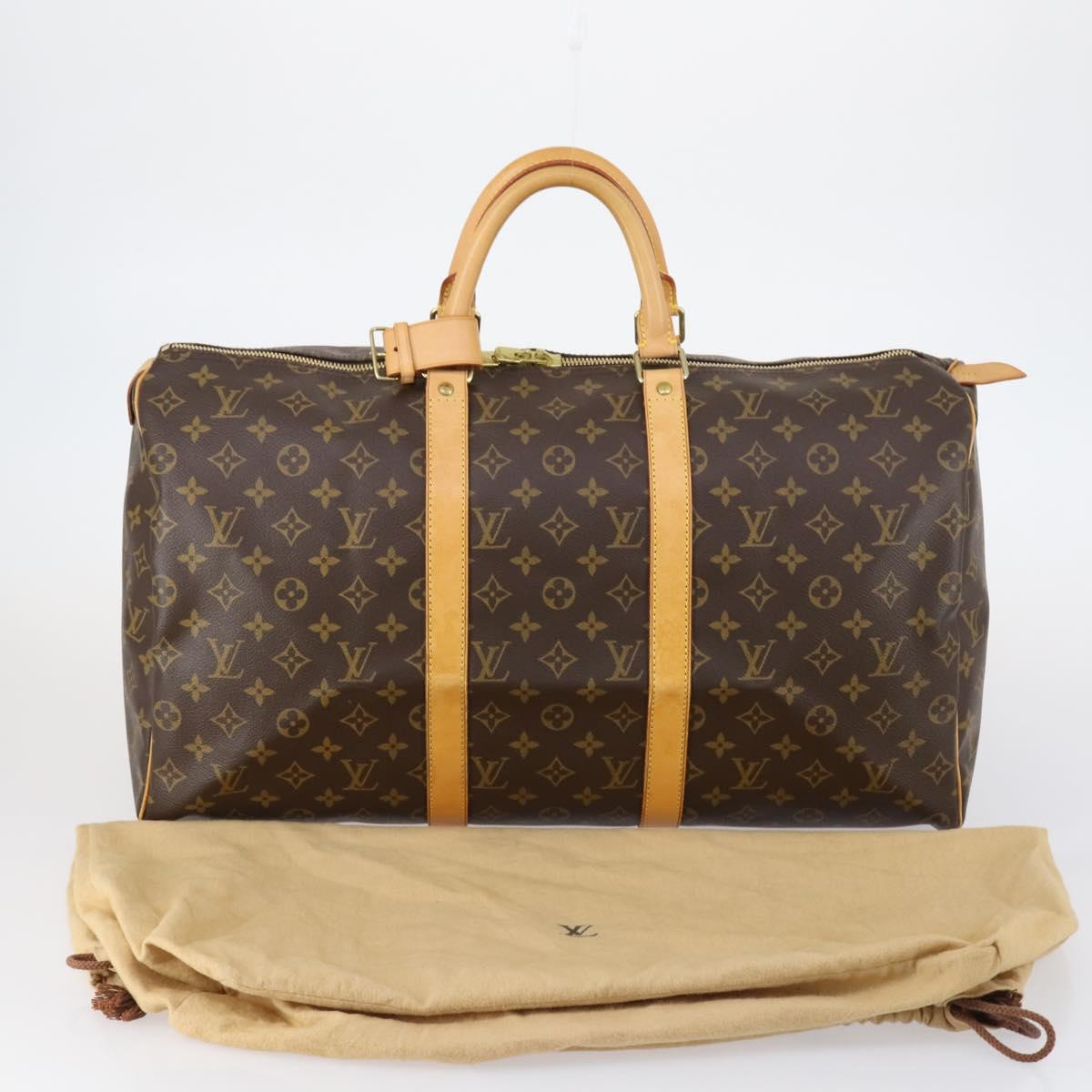 LOUIS VUITTON Monogram Keepall 50 Boston Bag M41426 LV Auth 147696