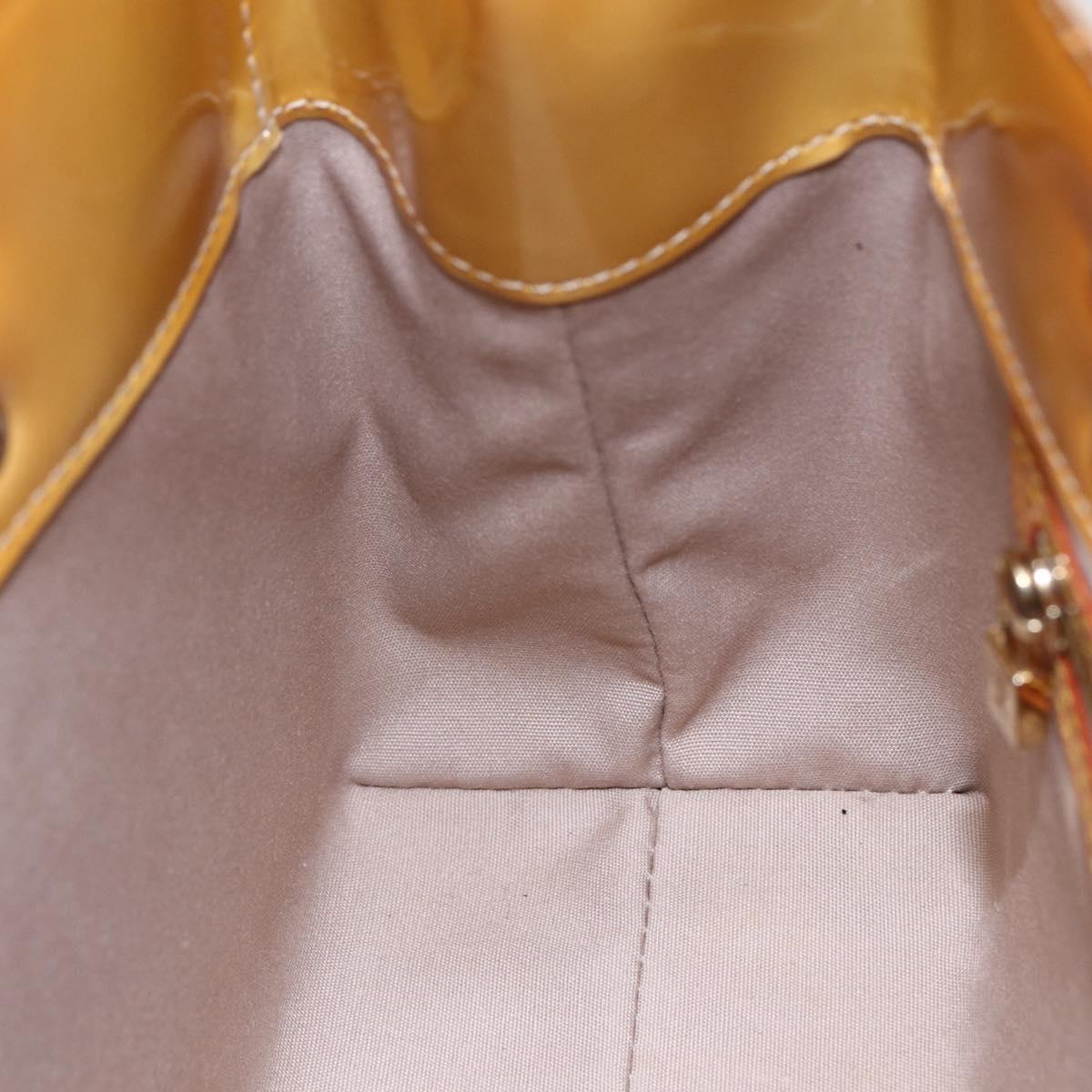 LOUIS VUITTON Monogram Vernis Reade PM Hand Bag Beige M91334 LV Auth 147708