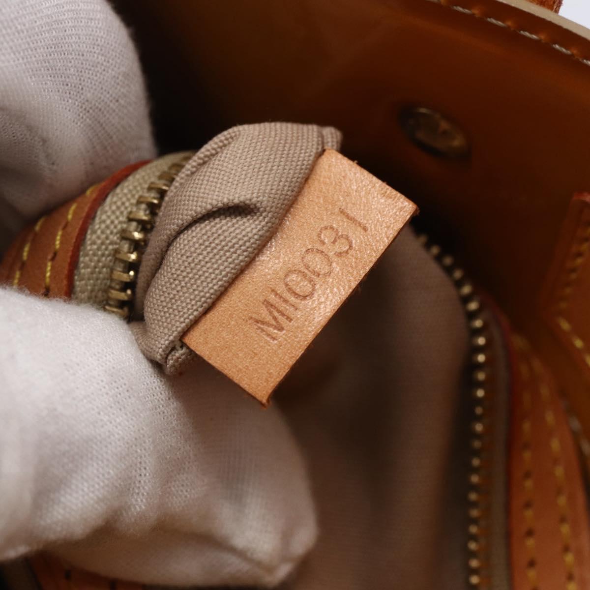 LOUIS VUITTON Monogram Vernis Reade PM Hand Bag Beige M91334 LV Auth 147708