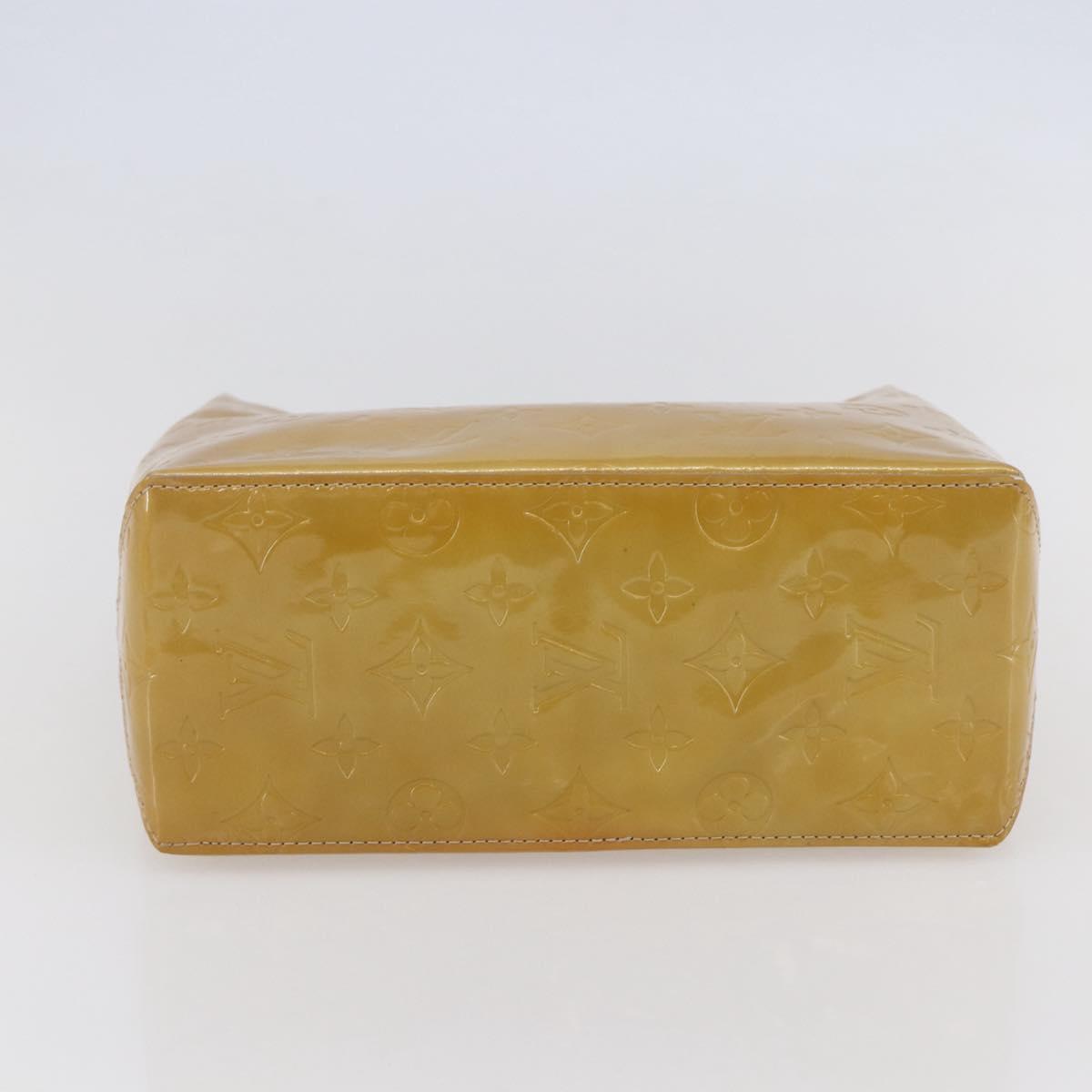 LOUIS VUITTON Monogram Vernis Reade PM Hand Bag Beige M91334 LV Auth 147708